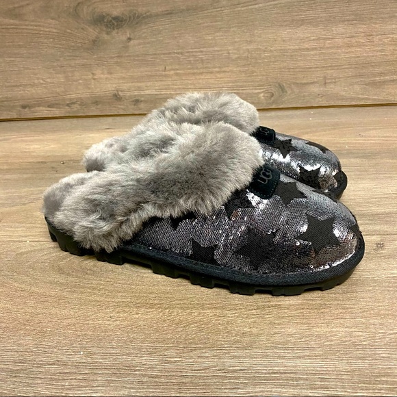 UGG Shoes - UGG | Coquette Sequin Stars Scuff Slippers Size 8